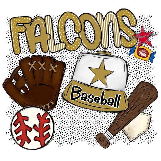 Falcons Baseball Spirit-Gold