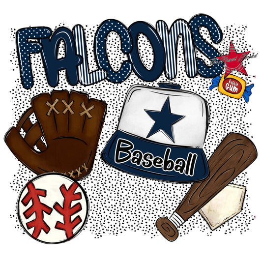 Falcons Baseball Spirit-Navy