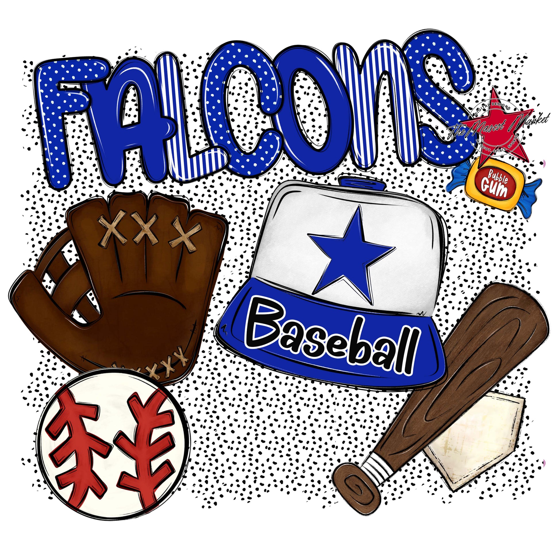 Falcons Baseball Spirit-Royal Blue