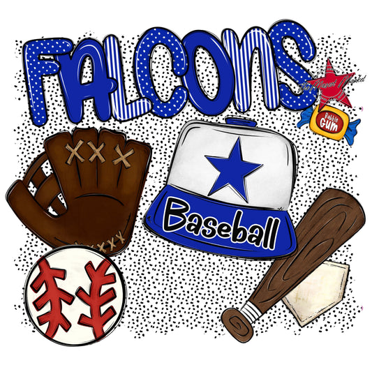 Falcons Baseball Spirit-Royal Blue