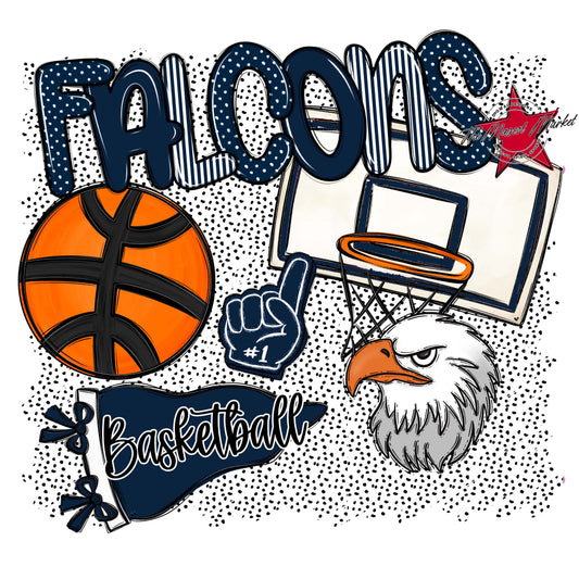 Falcons Basketball Spirit-Navy