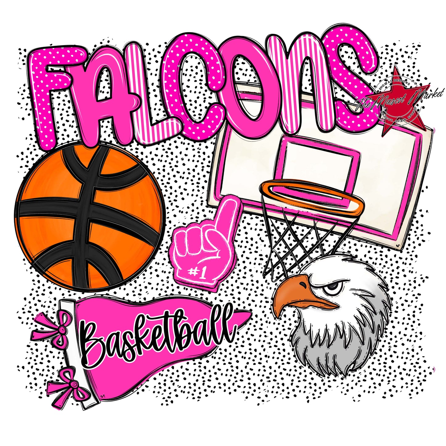 Falcons Basketball Spirit-Pink
