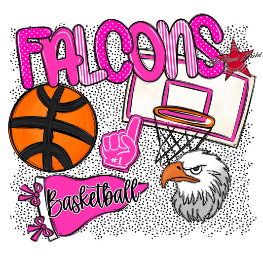 Falcons Basketball Spirit-Pink