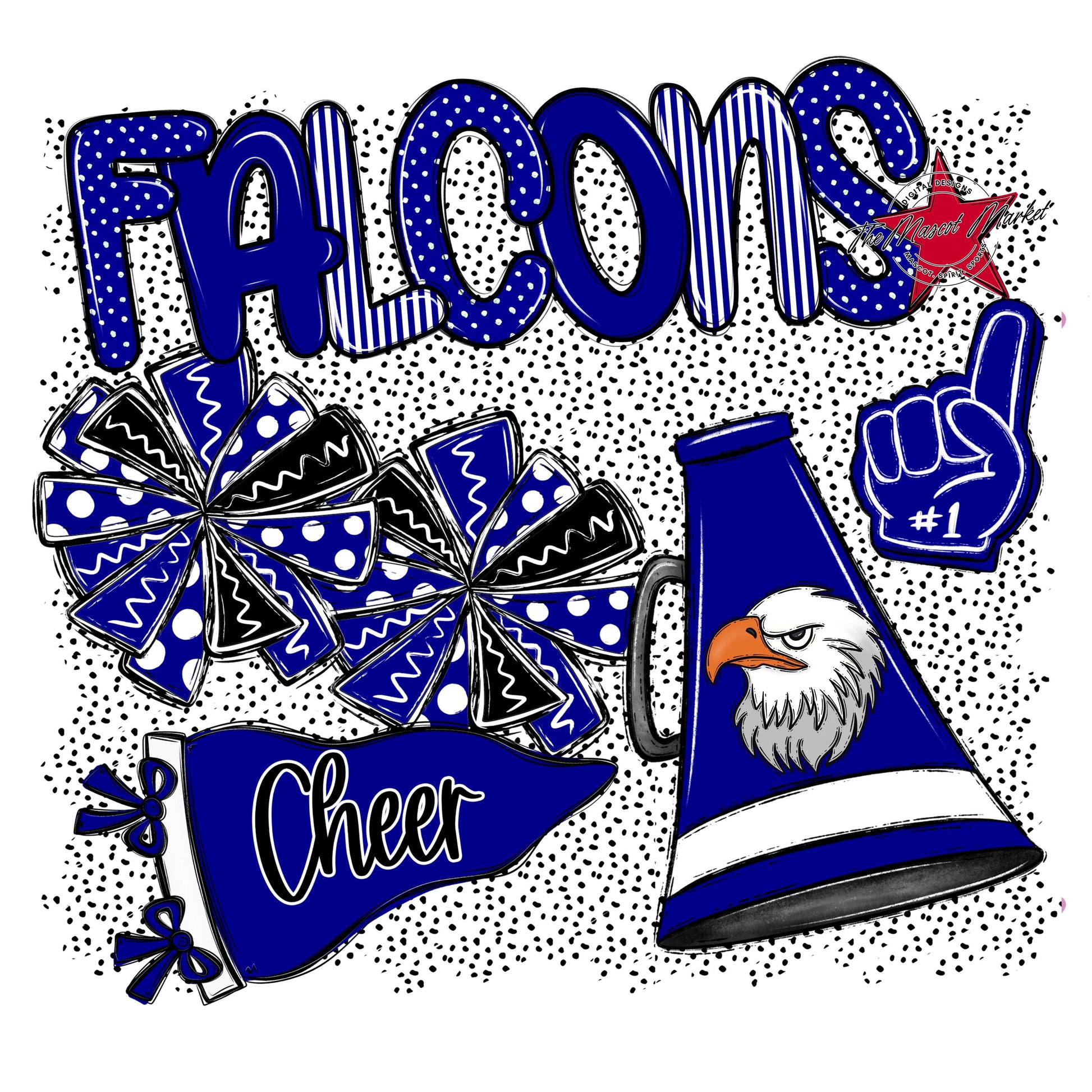 Falcons Cheer Spirit-Blue