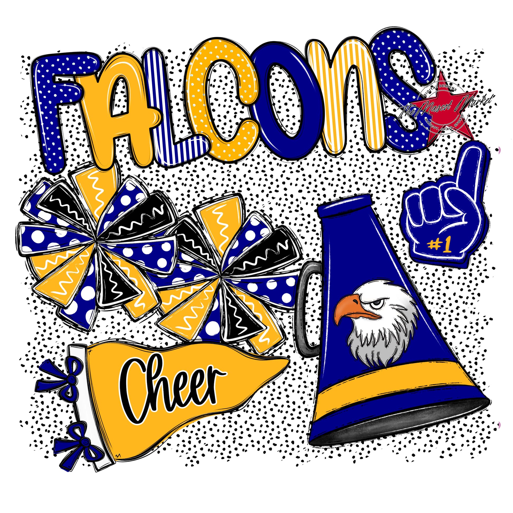 Falcons Cheer Spirit-Blue & Yellow