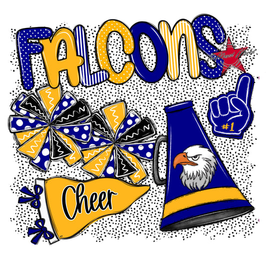 Falcons Cheer Spirit-Blue & Yellow