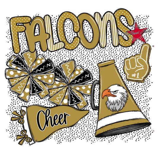 Falcons Cheer Spirit-Gold