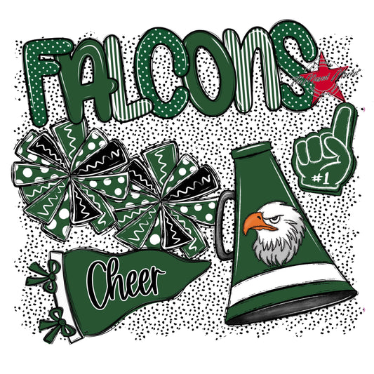Falcons Cheer Spirit-Green