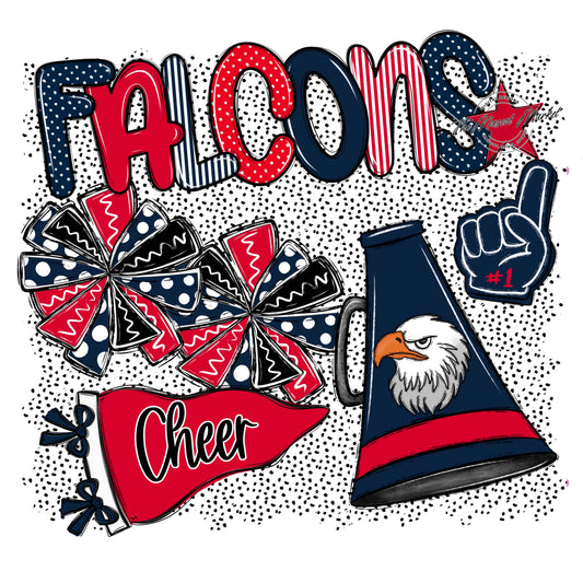 Falcons Cheer Spirit-Navy & Red