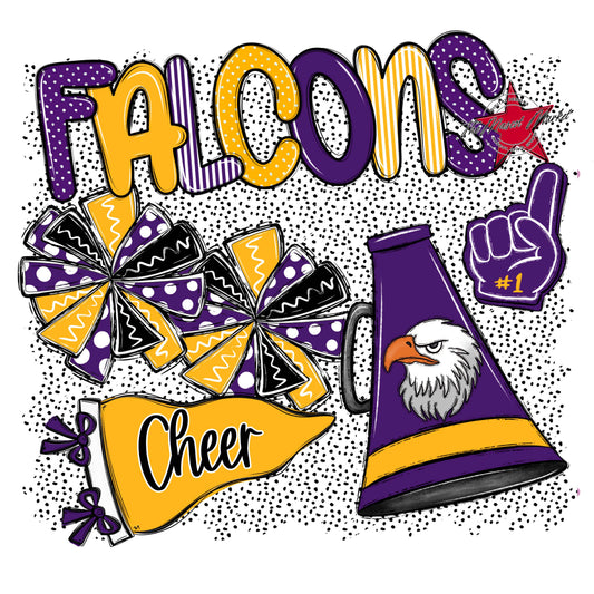 Falcons Cheer Spirit-Purple & Yellow