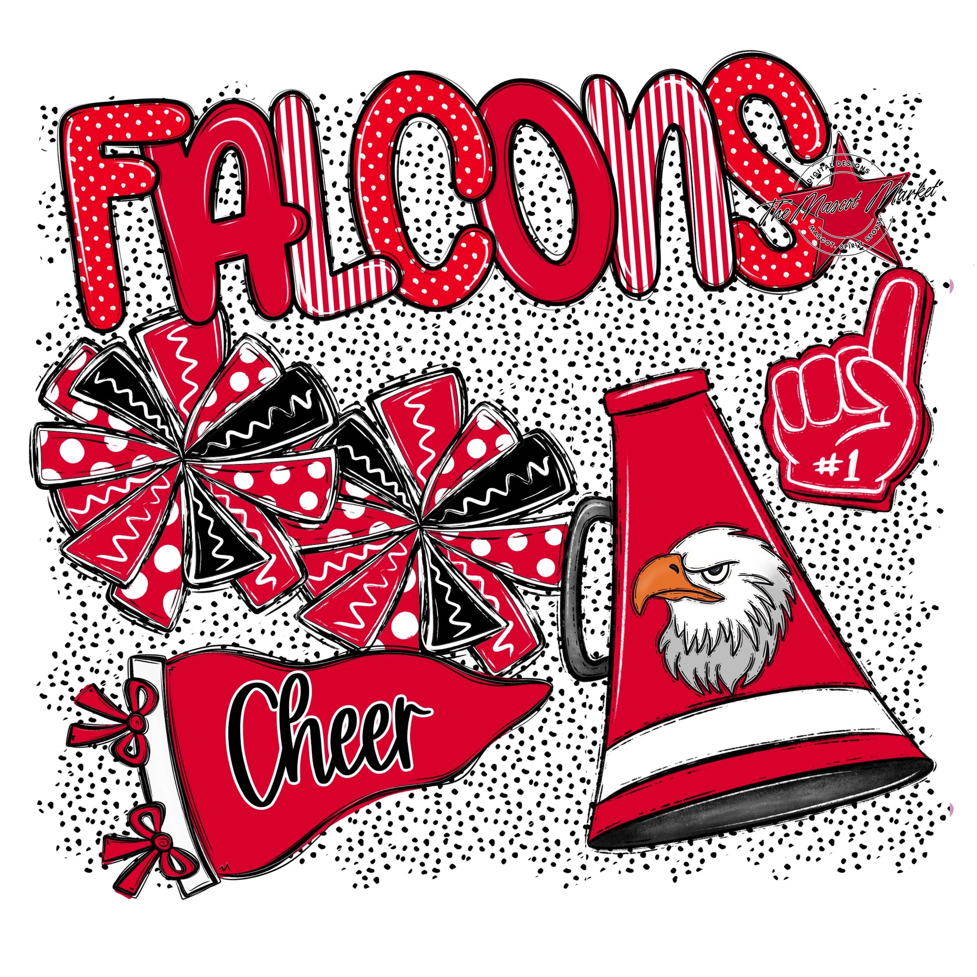 Falcons Cheer Spirit-Red