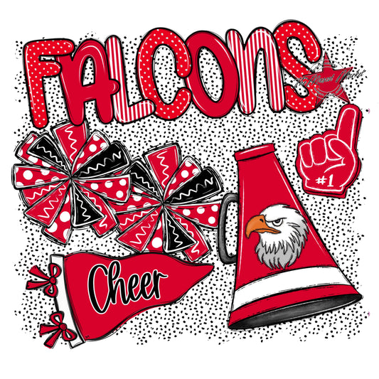 Falcons Cheer Spirit-Red