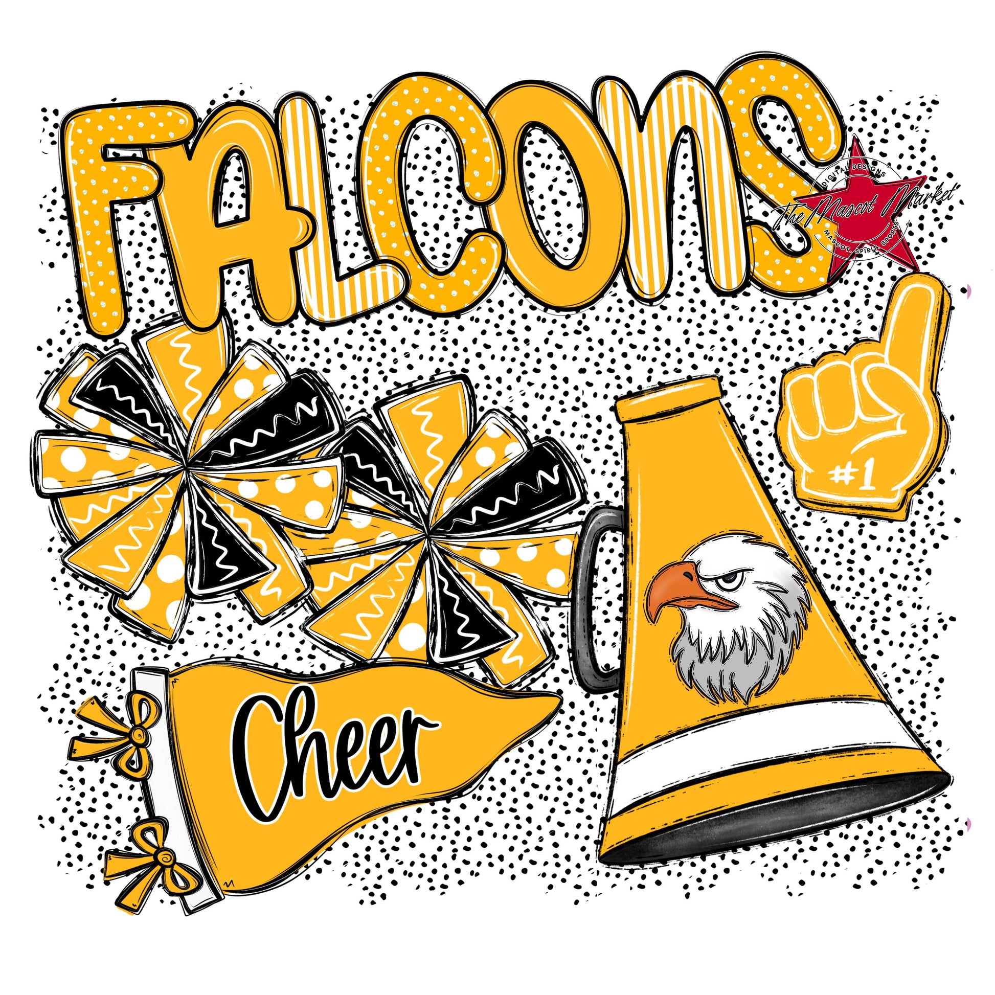 Falcons Cheer Spirit-Yellow