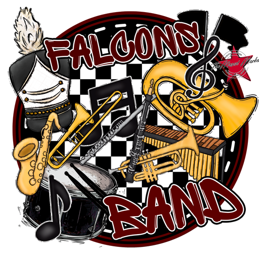 Falcons Circle Band Design-Maroon