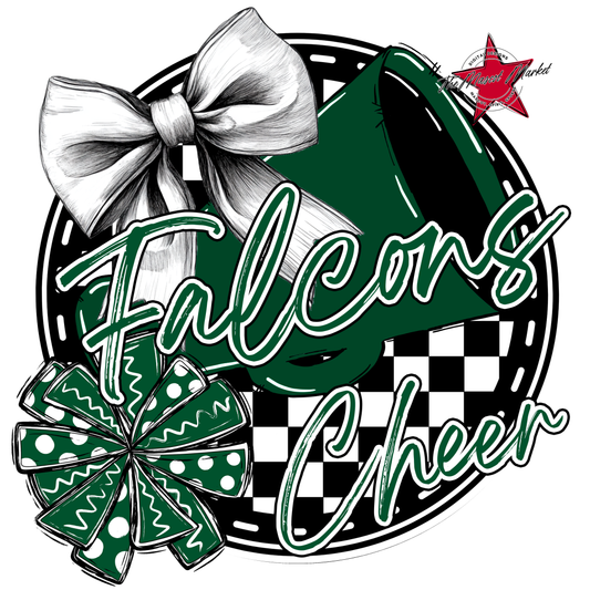 Falcons Circle Cheer Design-Green
