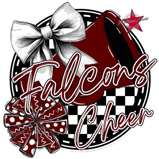 Falcons Circle Cheer Design-Maroon