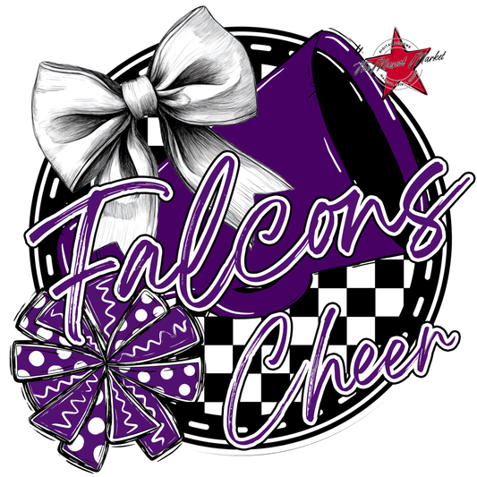 Falcons Circle Cheer Design-Purple