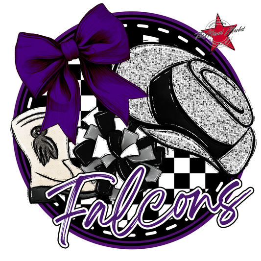 Falcons Circle Drillteam Design-Purple