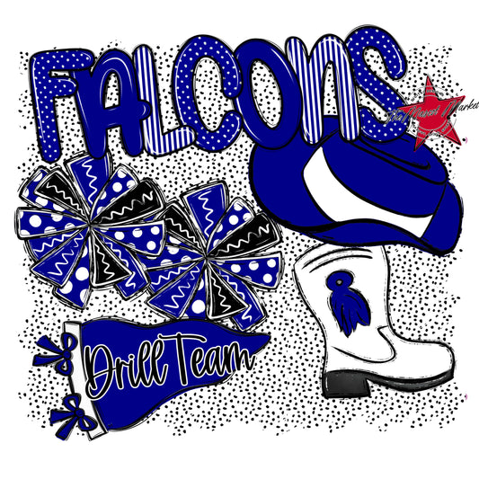 Falcons Drillteam Spirit-Blue