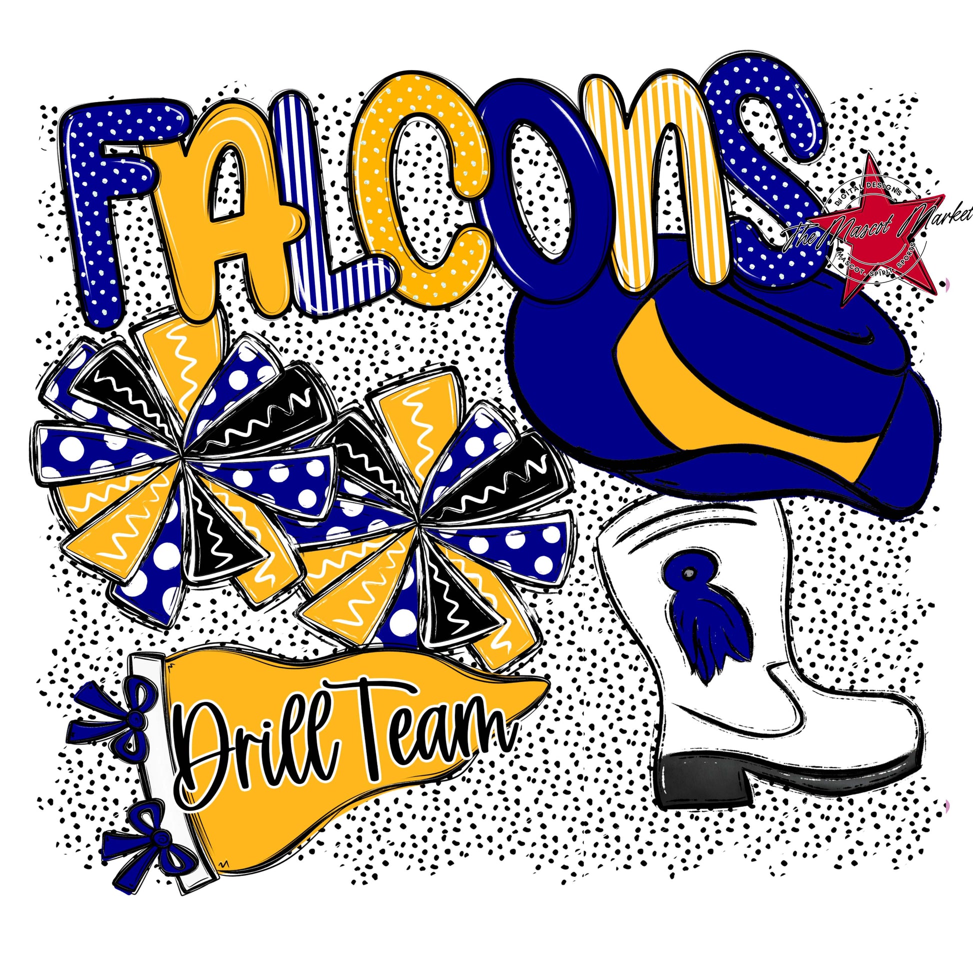 Falcons Drillteam Spirit-Blue & Yellow