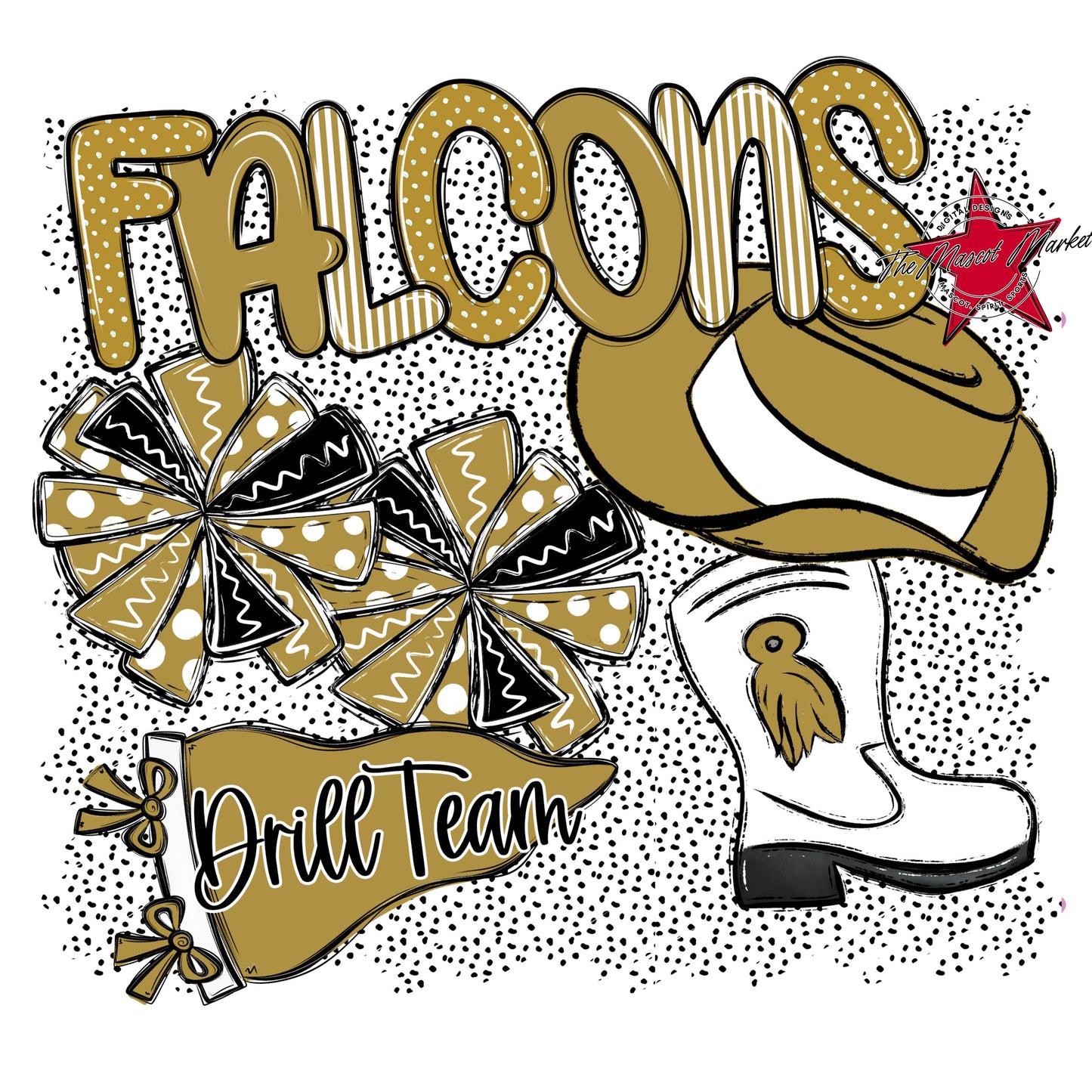 Falcons Drillteam Spirit-Gold