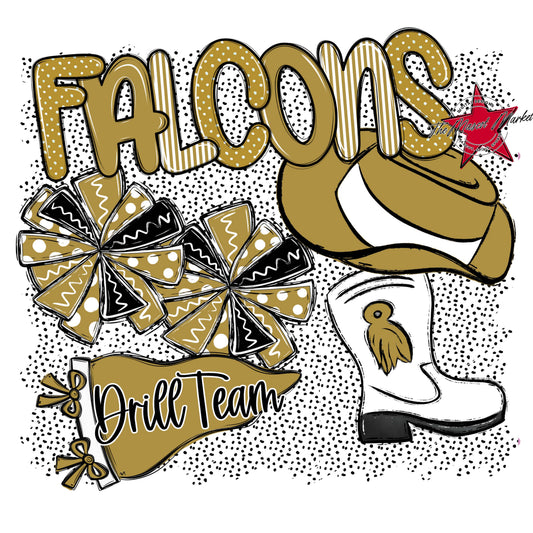 Falcons Drillteam Spirit-Gold