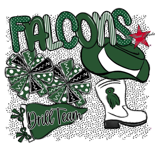 Falcons Drillteam Spirit-Green