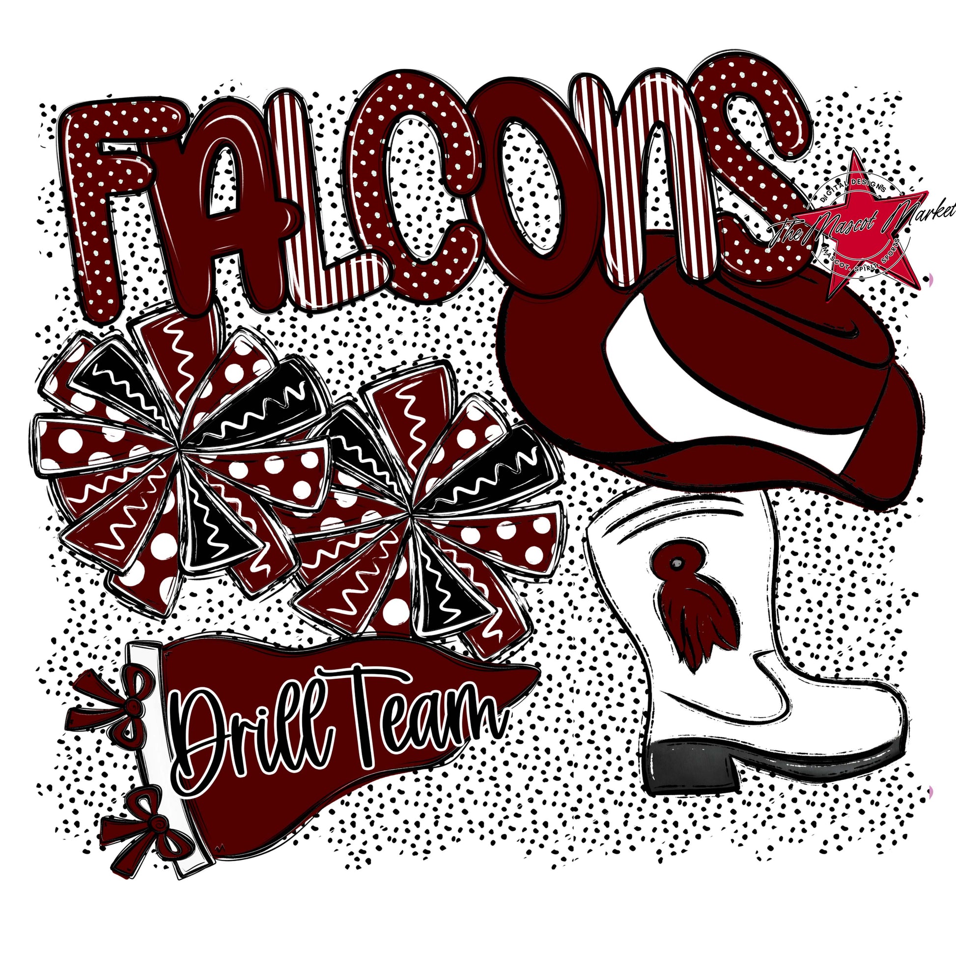 Falcons Drillteam Spirit-Maroon