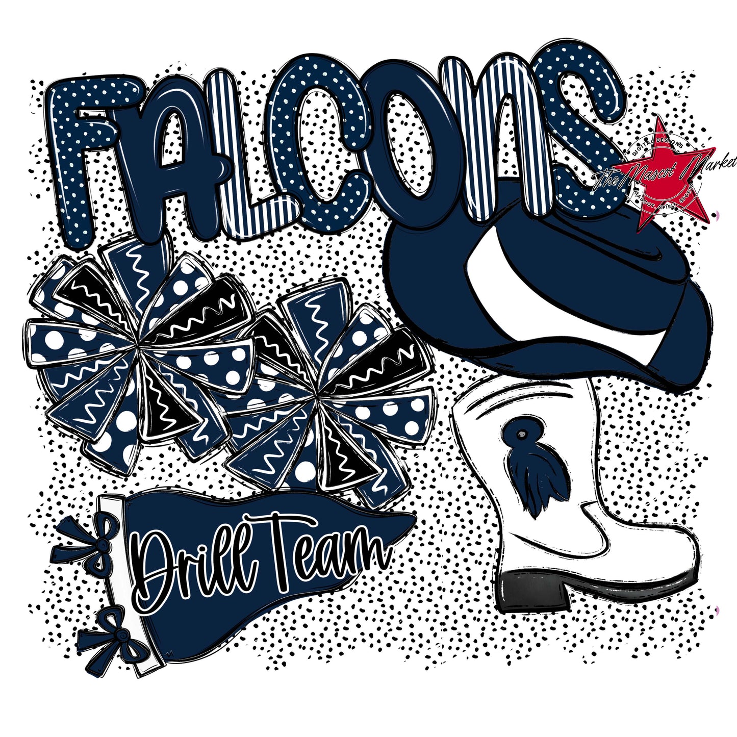 Falcons Drillteam Spirit-Navy
