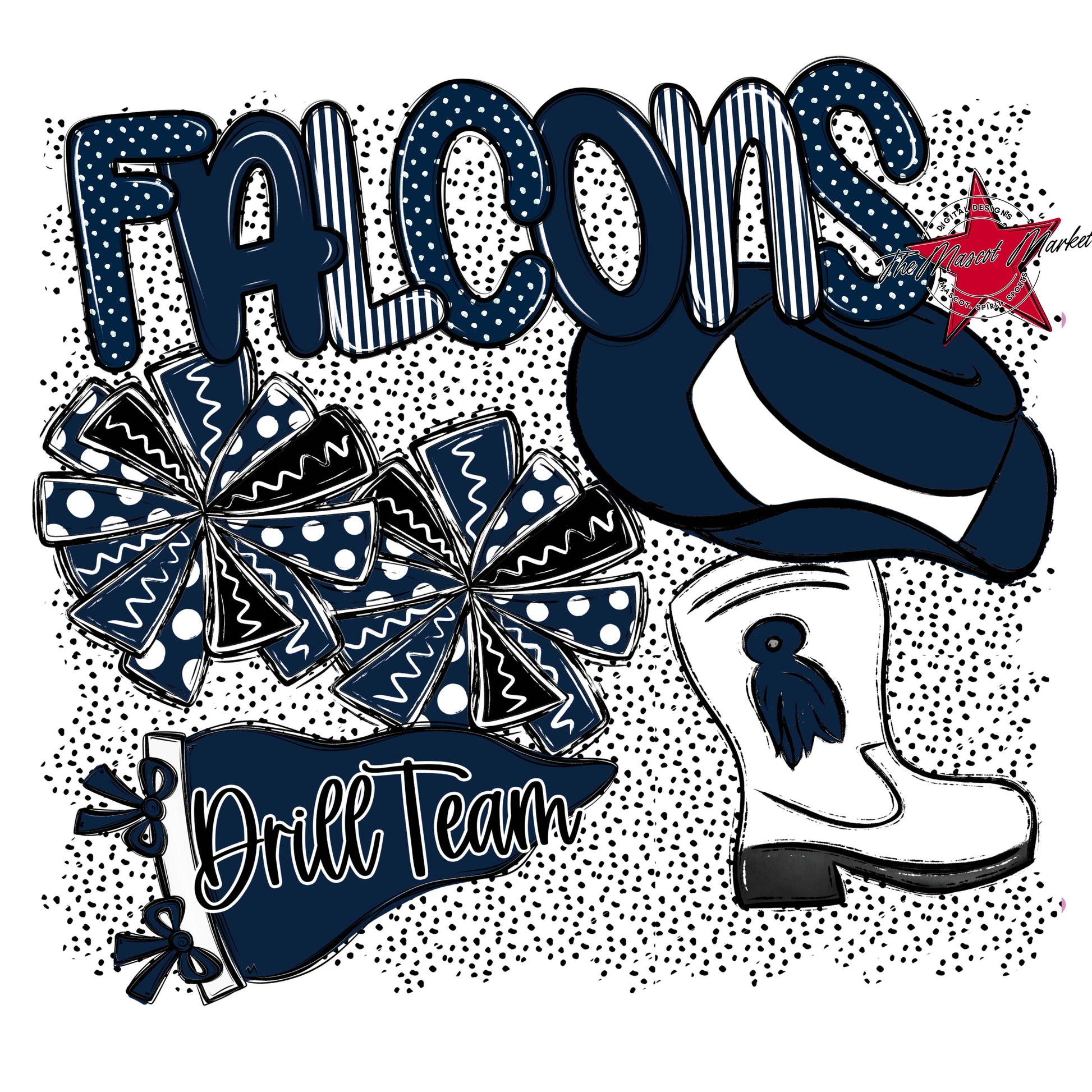 Falcons Drillteam Spirit-Navy