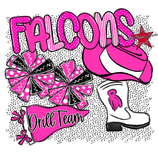 Falcons Drillteam Spirit-Pink