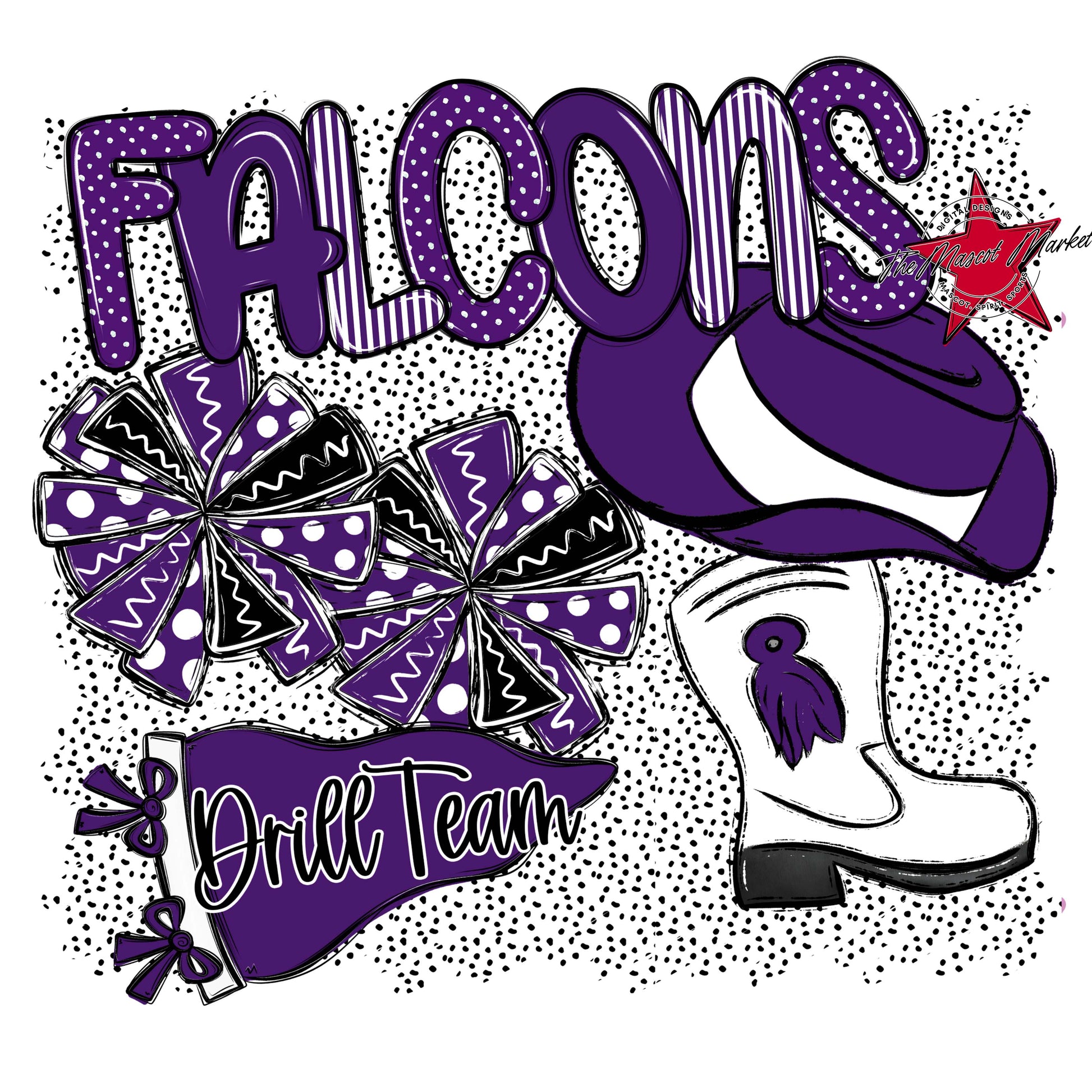 Falcons Drillteam Spirit-Purple
