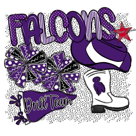 Falcons Drillteam Spirit-Purple