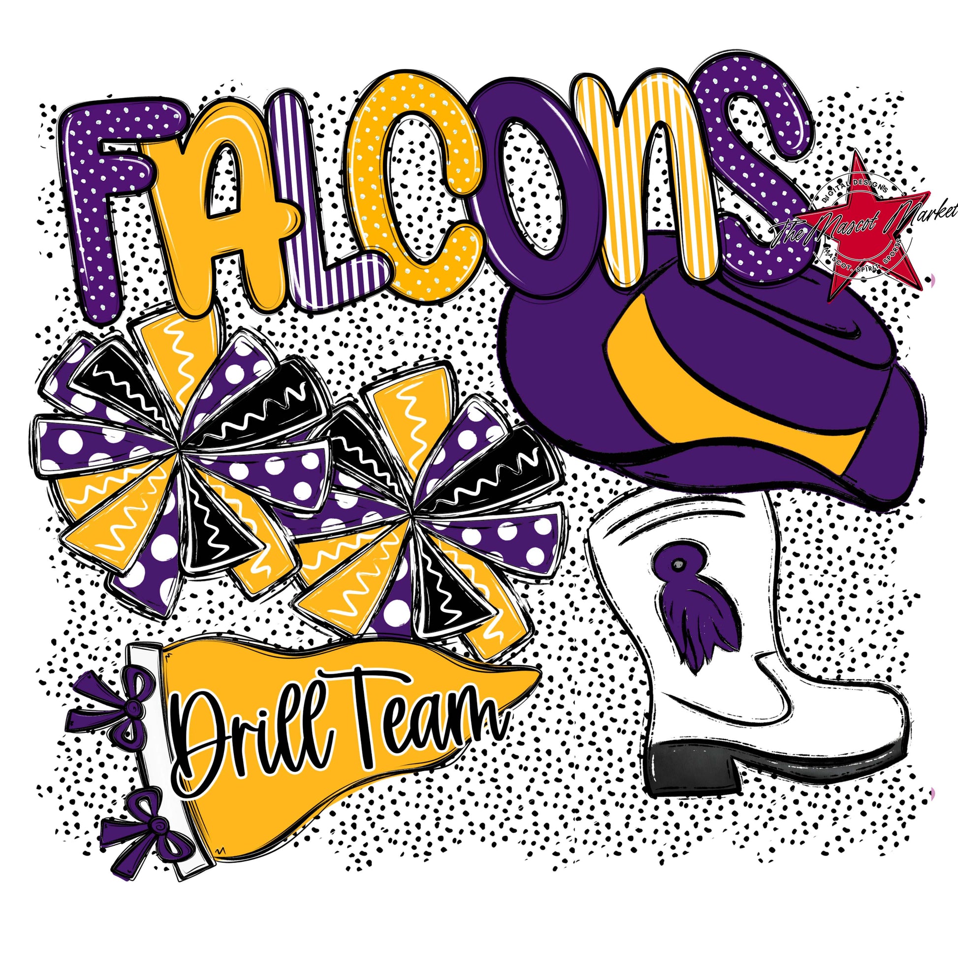 Falcons Drillteam Spirit-Purple & Yellow