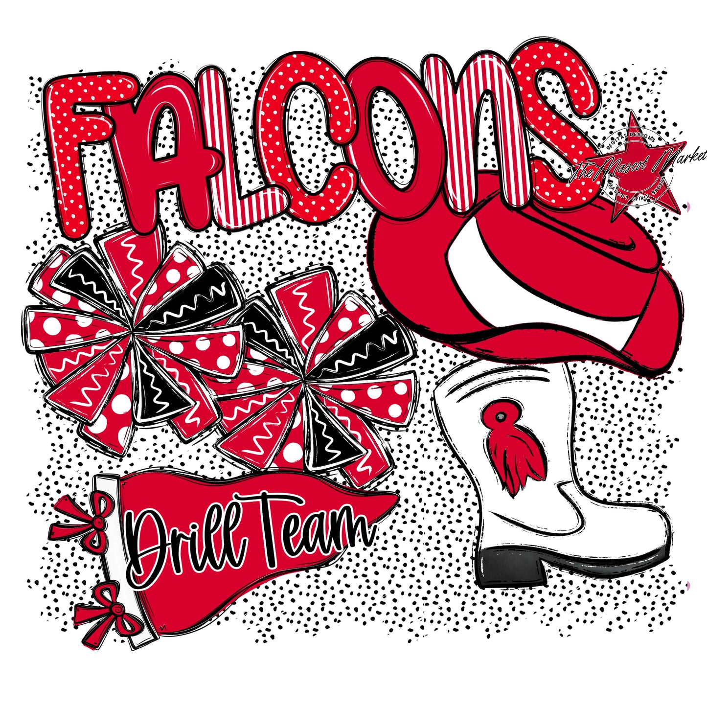 Falcons Drillteam Spirit-Red