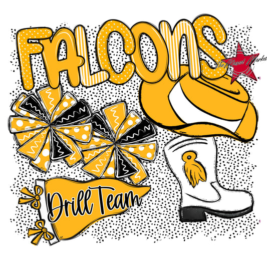 Falcons Drillteam Spirit-Yellow