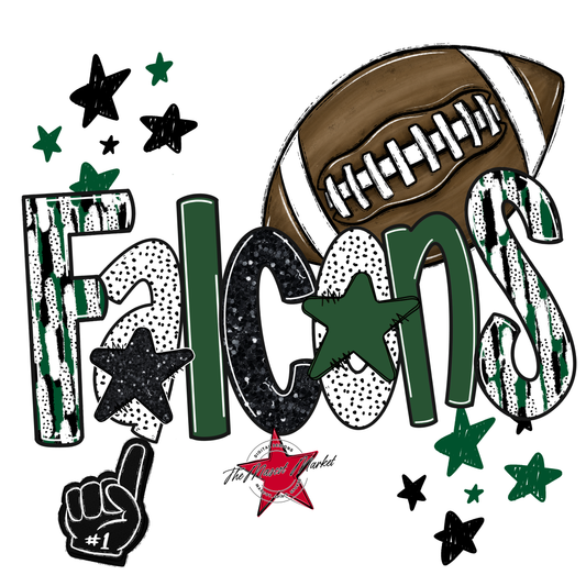 Falcons Football Scrape-Green