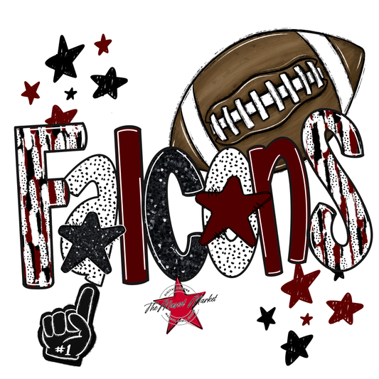 Falcons Football Scrape-Maroon