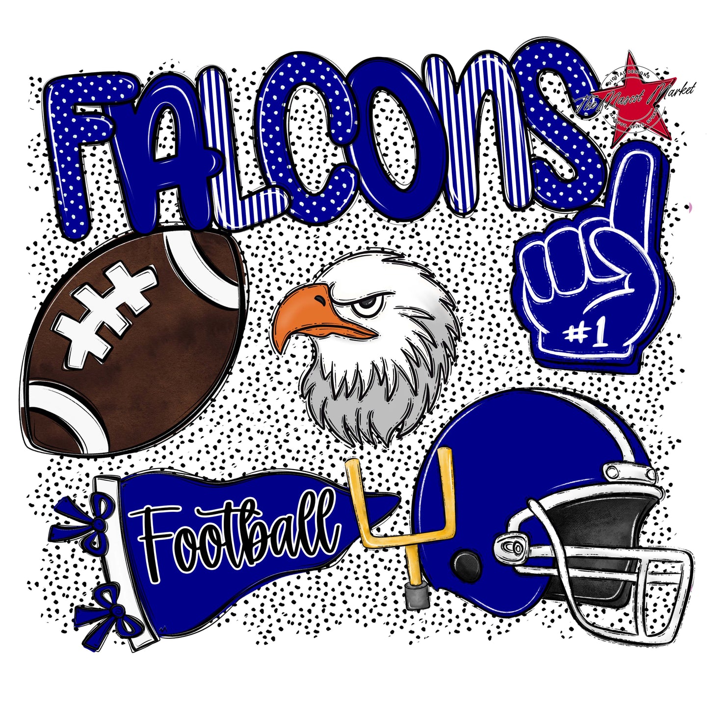 Falcons Football Spirit-Blue