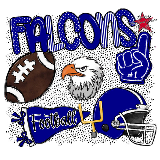 Falcons Football Spirit-Blue