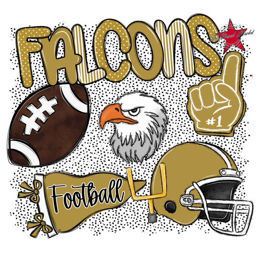 Falcons Football Spirit-Gold