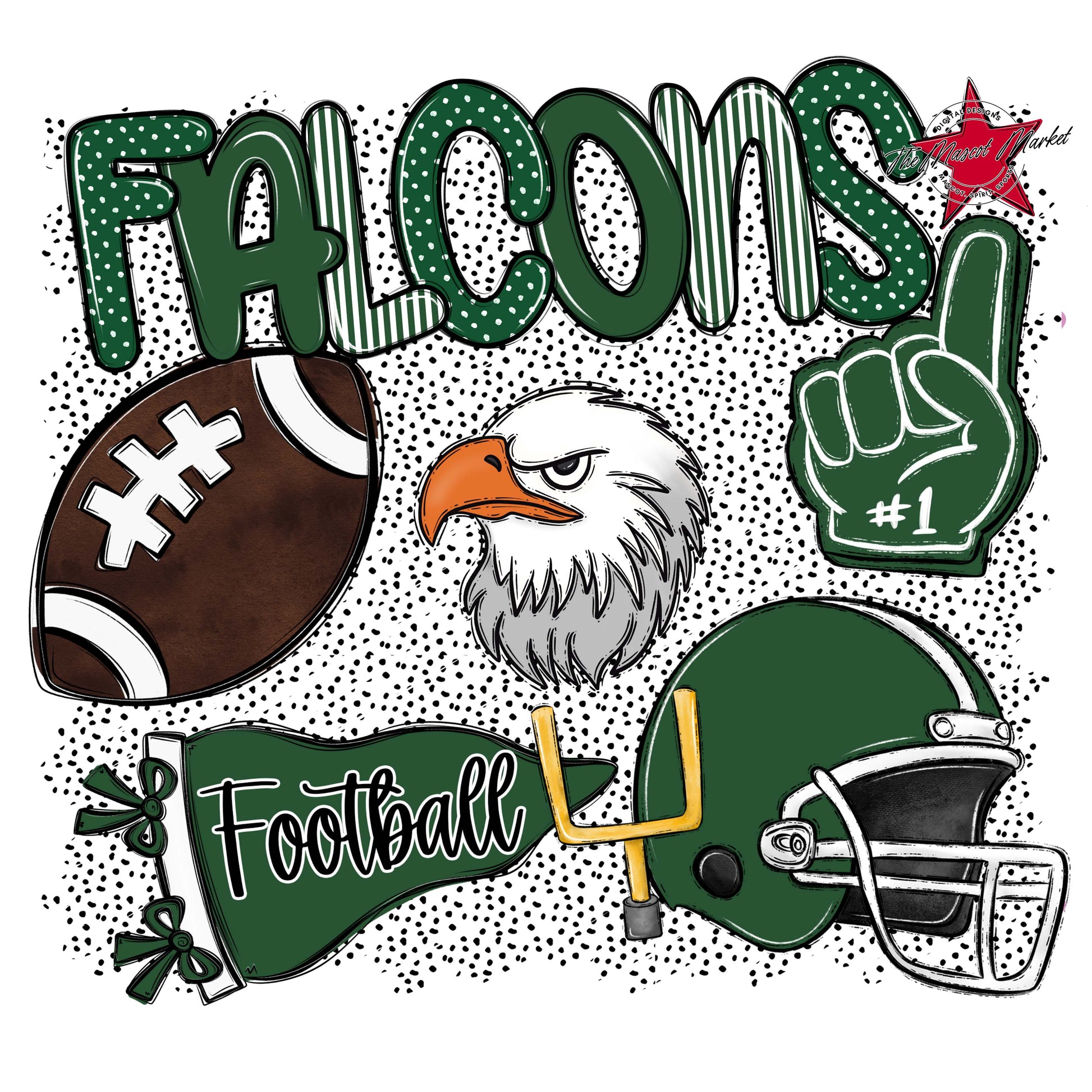 Falcons Football Spirit-Green