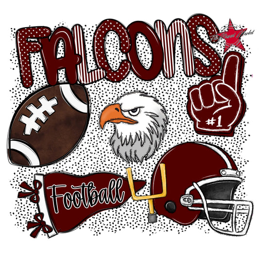 Falcons Football Spirit-Maroon