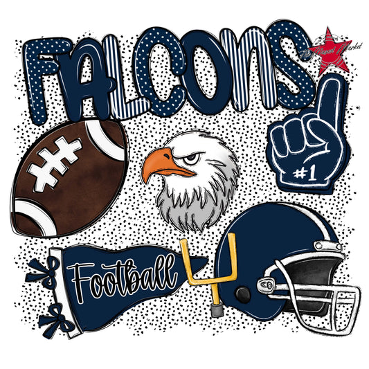 Falcons Football Spirit-Navy
