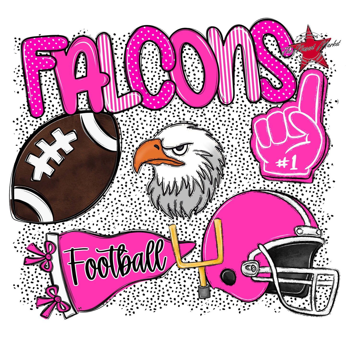 Falcons Football Spirit-Pink