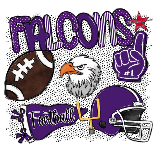 Falcons Football Spirit-Purple
