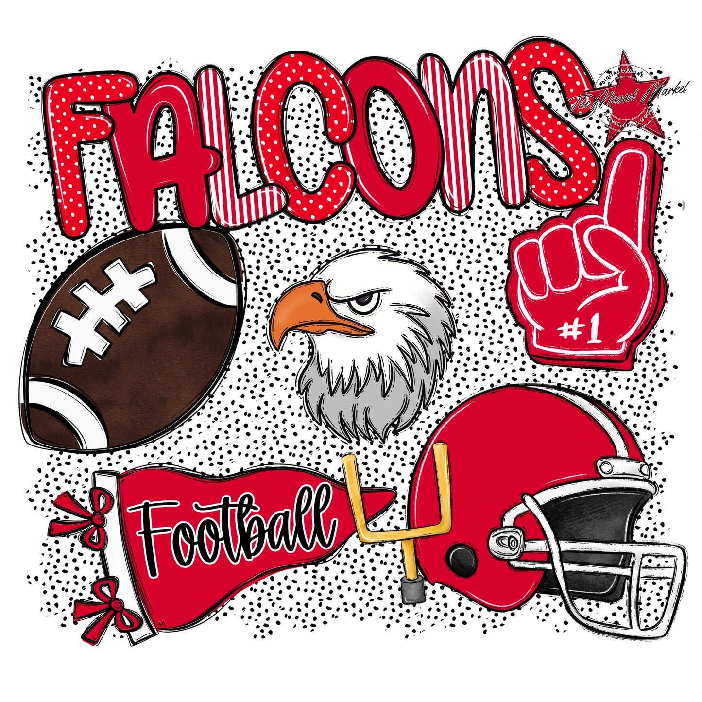 Falcons Football Spirit-Red