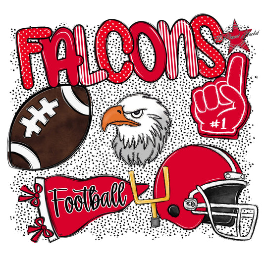 Falcons Football Spirit-Red