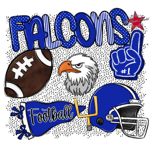 Falcons Football Spirit-Royal Blue
