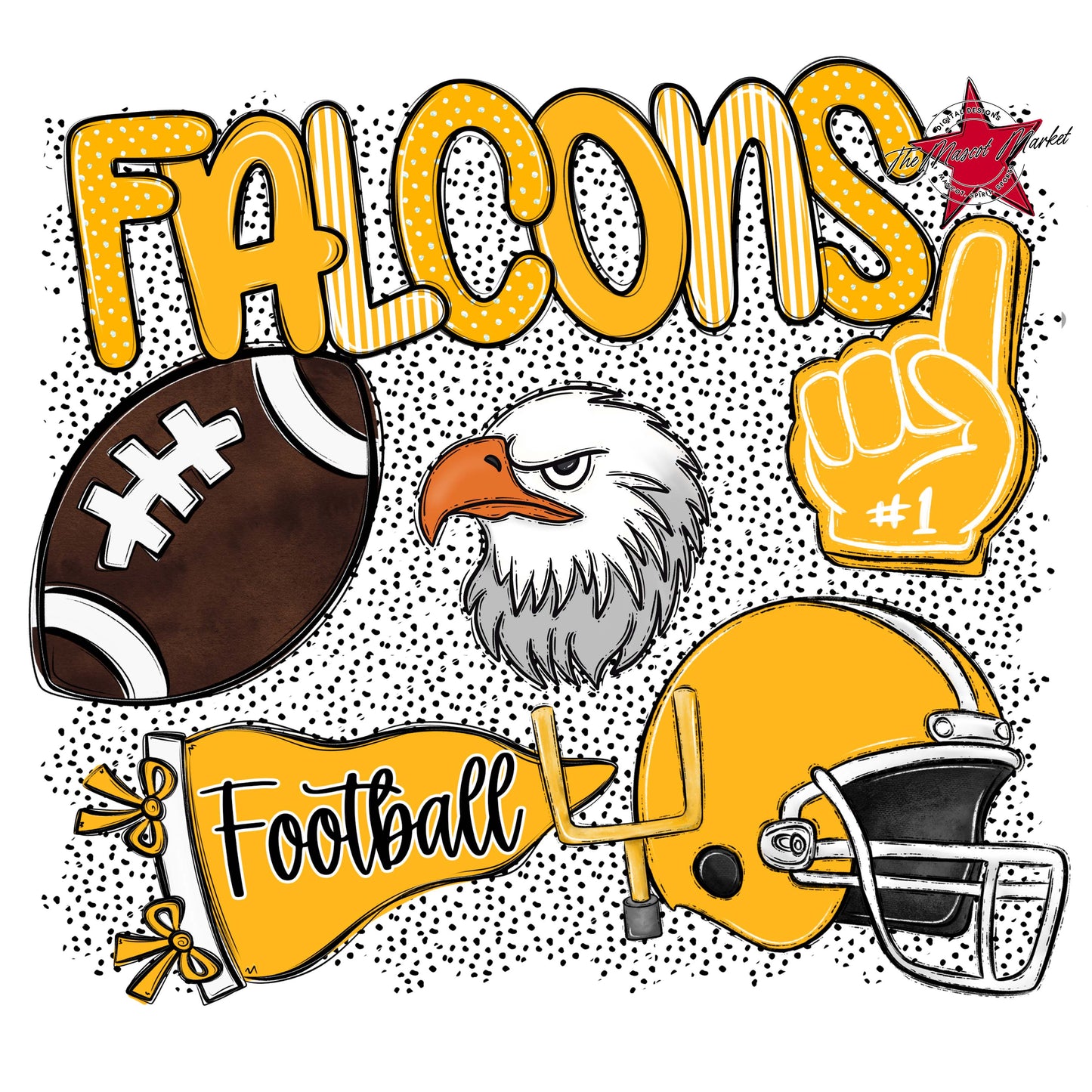 Falcons Football Spirit-Yellow